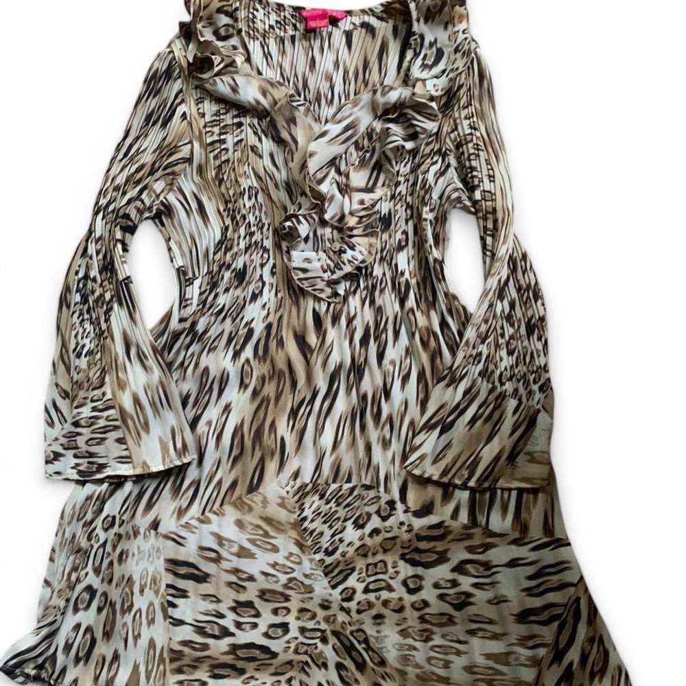 Sunny Leigh Brown Animal Print Blouse